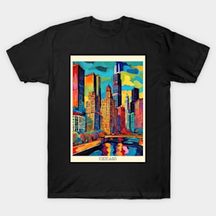 fauvism art of chicago city usa 4 T-Shirt